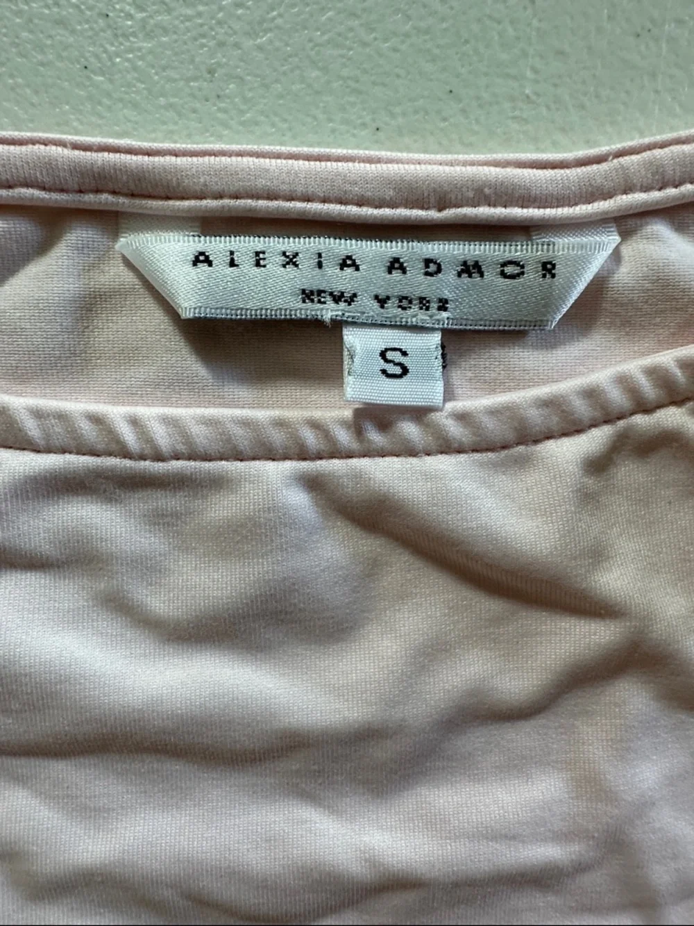 Alexia Admor Pale Pink Ribbed Tank Top